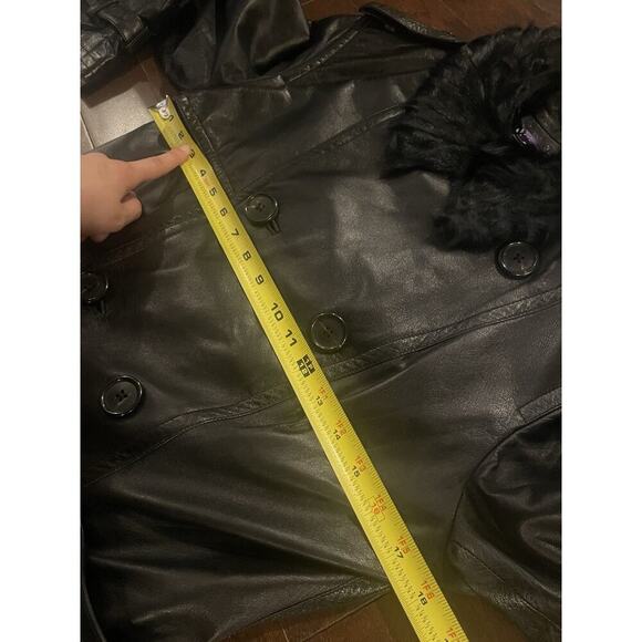 Ralph Lauren Collection Leather Trench Coat Lambskin Shearling Fur Runway Long 8 - Picture 13 of 16